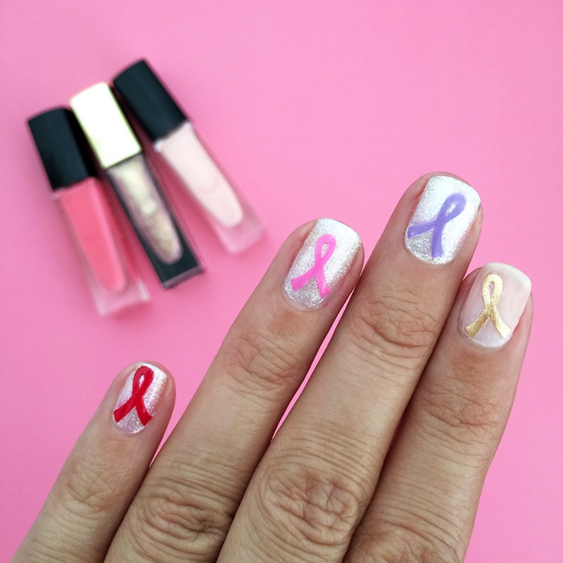 Support Ribbon Nail Art