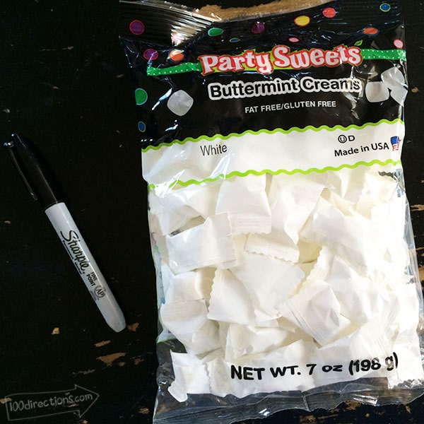 Boo mints - quick Halloween party treat