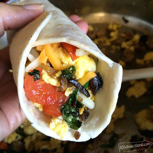Quick and Delicious Breakfast Burritos with Vegetables