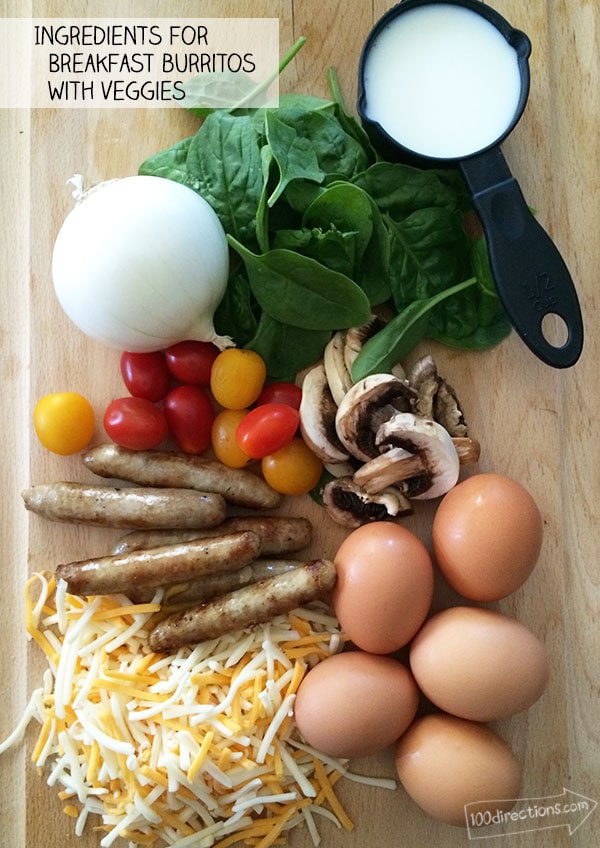 Breakfast Burrito ingredients