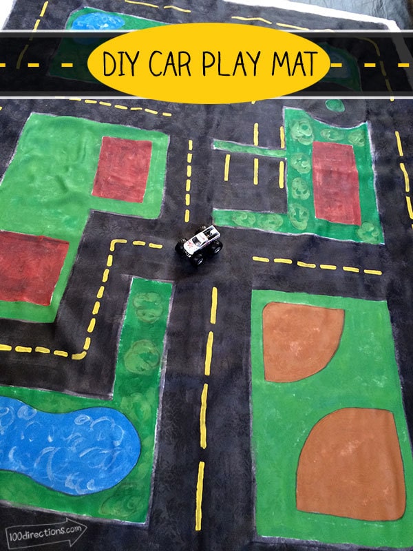 DIY Car Play Mat designed by Jen Goode #WayfairCraftSwap