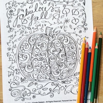 Free pumpkin coloring page for fall