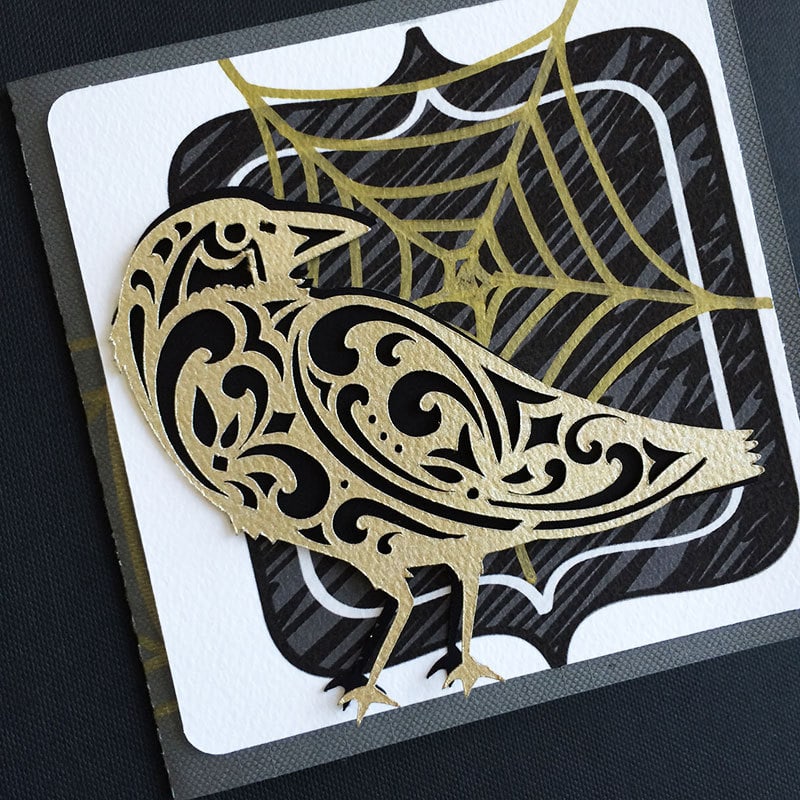 DIY Raven Halloween Card