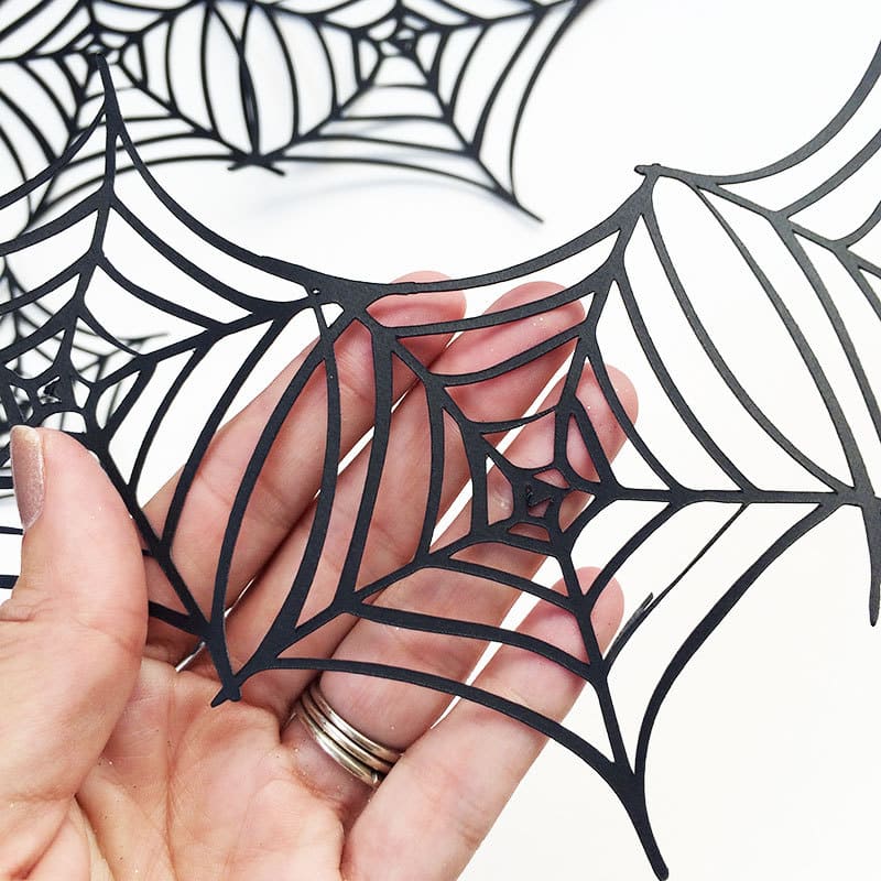 Make a spiderweb with your Cricut Machine - designed by Jen Goode