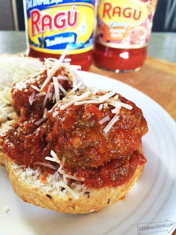 Homemade meatball sandwiches