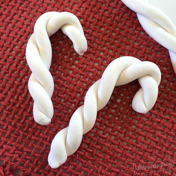 Make twisted clay candy canes