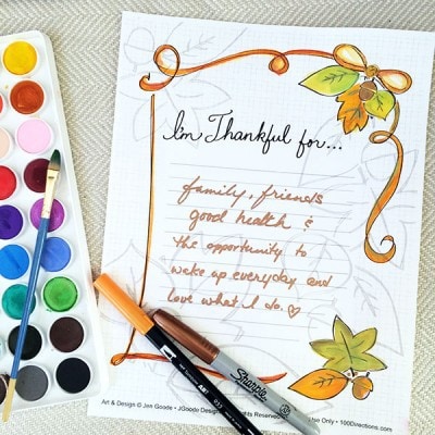 I'm Thankful for... a coloring page to share
