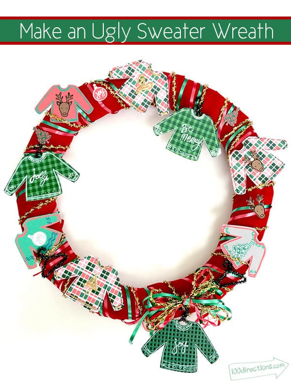 Make an Ugly Sweater Wreath