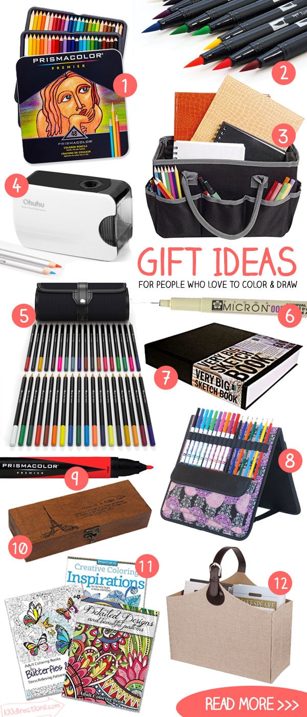 Gift ideas for people who love to draw and color