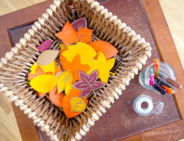 Basket of leaves