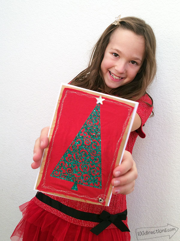 Glitter Christmas Tree Card designed by Jen Goode