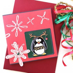 Penguin Card made with Cricut designed by Jen Goode
