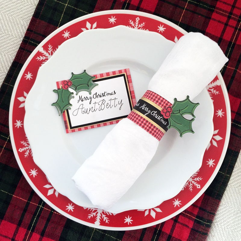DIY Christmas Place Setting - designed by Jen Goode, Made with Cricut