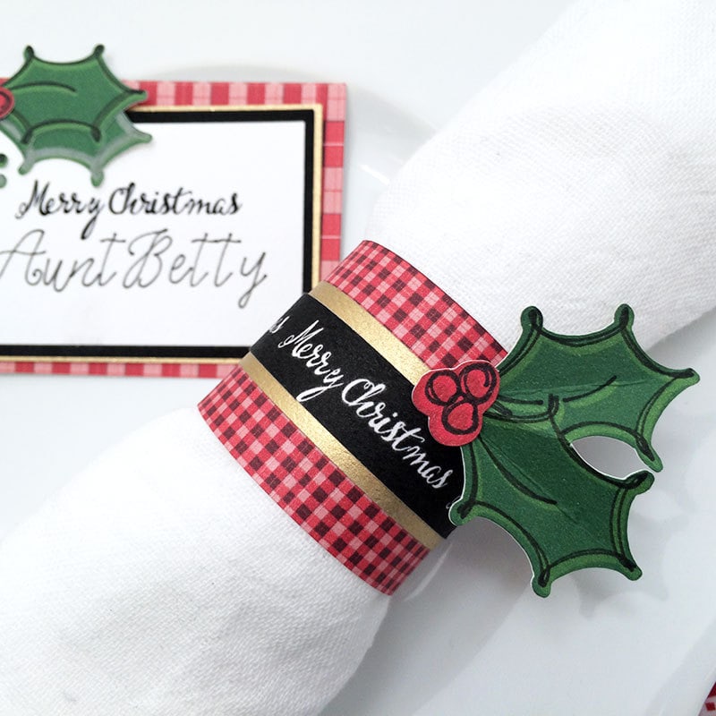 DIY Christmas Place Setting you can make with your Cricut