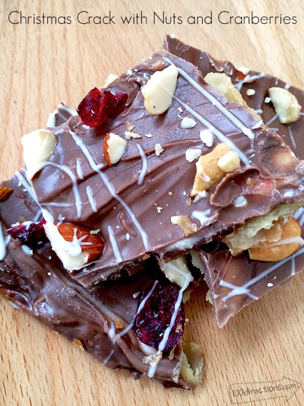 Christmas Crack - with nuts and cranberries - Quick and easy cookie recipe