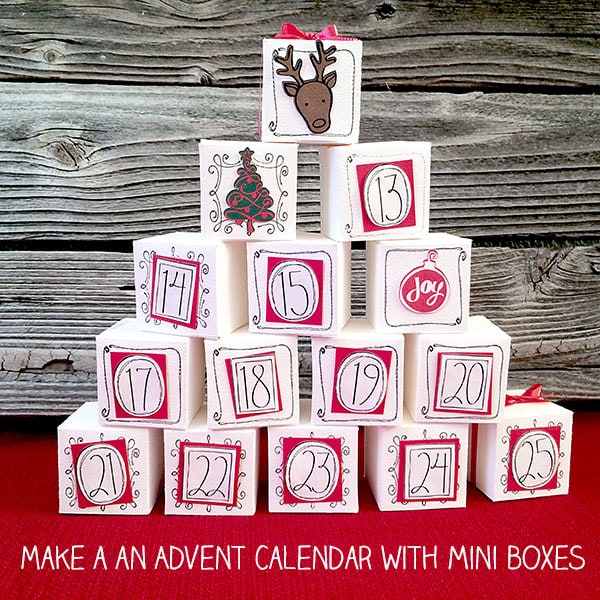 Make a mini gift box advent calendar - free printable