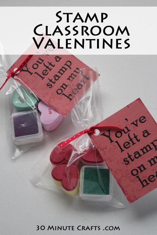 Quick Valentine's Craft - Hand stamped Valentine's