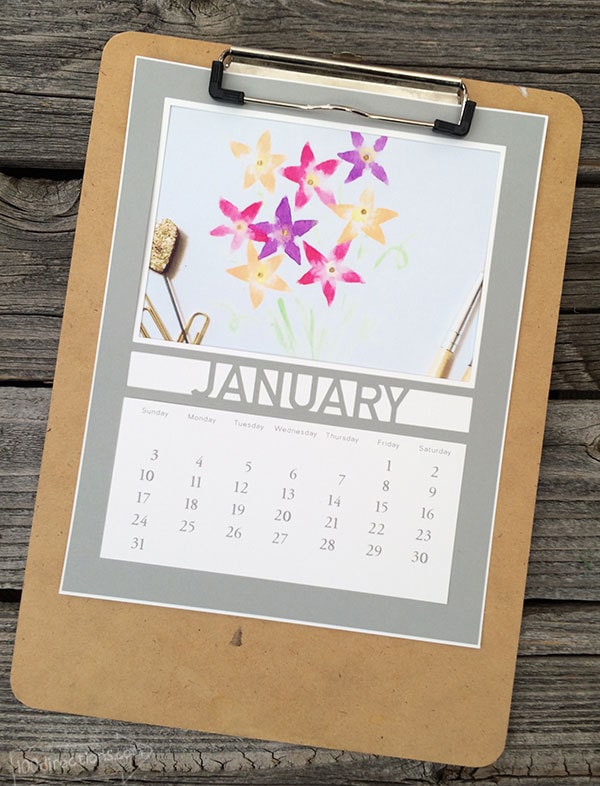 January DIY Calendar With Your Cricut 100 Directions