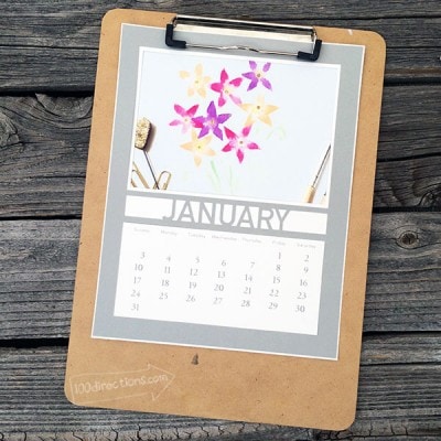DIY January Calendar made with Cricut designed by Jen Goode