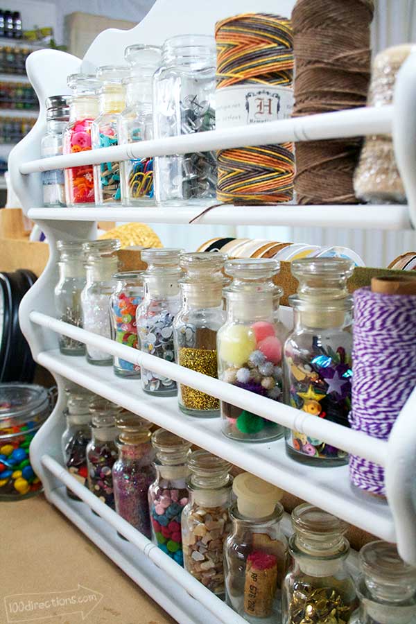 Spice rack craft supply storage