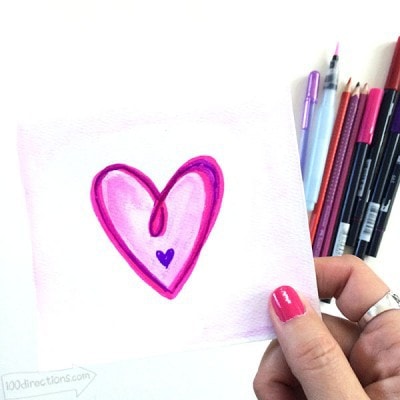 Make your own hand-drawn Valentine Card