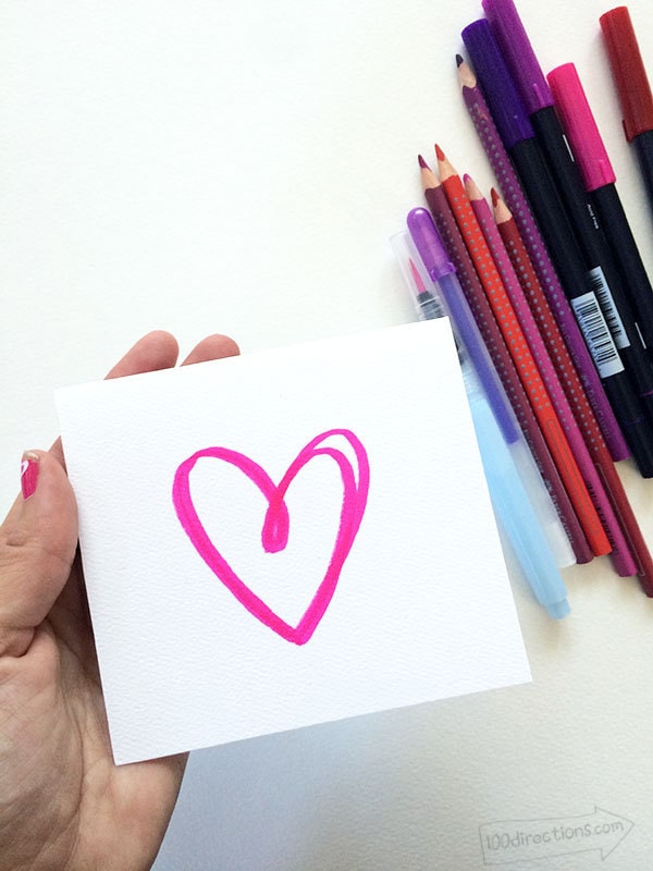 Draw a heart with your marker