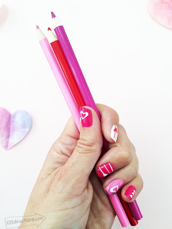 Decorate your nails with hearts using your Cricut Machine