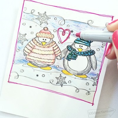 Add your own little doodles to your Valentine card