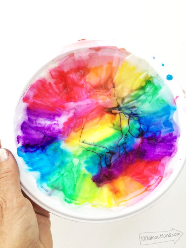 Make watercolor art with markers and a coffee filter