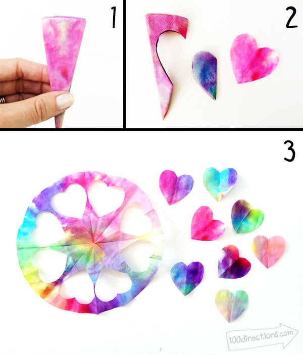 make watercolor art with a coffee filter