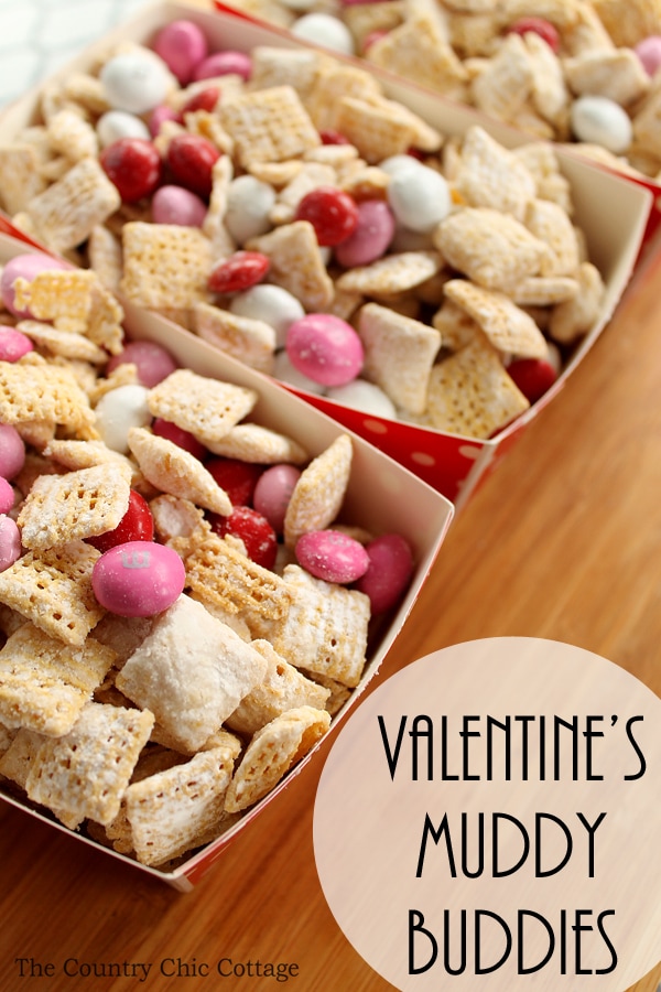 Valentine's Muddy Buddies Snack