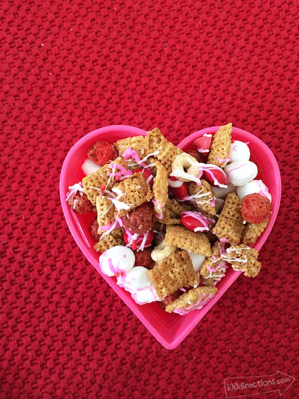 Easy Valentine's Day Party mix snack recipe