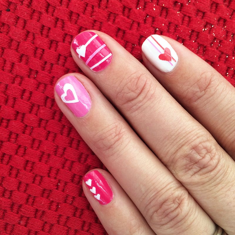 Valentine's Day Nail Art made with Cricut designed by Jen Goode