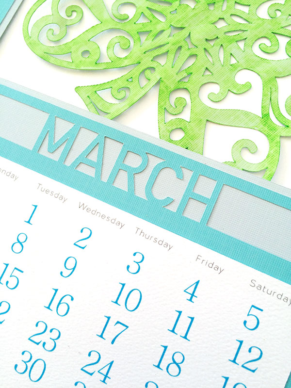 March calendar kit for your Cricut