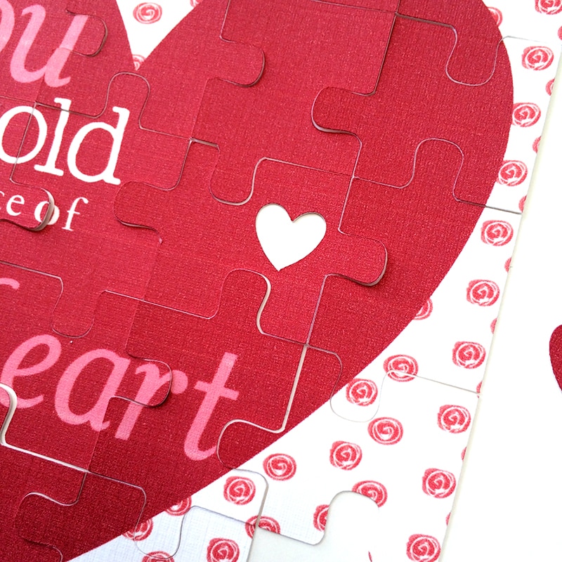 Fun puzzle card DIY for Valentine's Day designed by Jen Goode