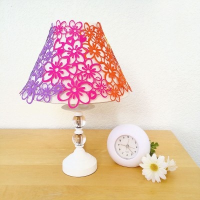 Pretty Rainbow Flower DIY Lampshade