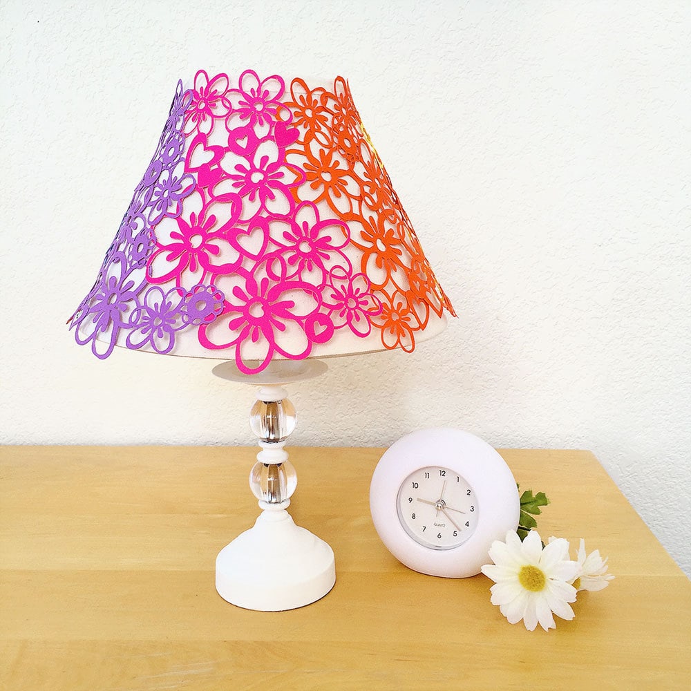 Pretty Rainbow Flower DIY Lampshade