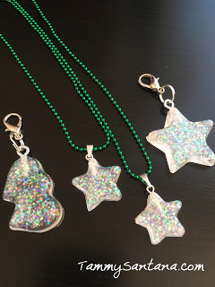 Kid Craft Idea - glitter resin charms