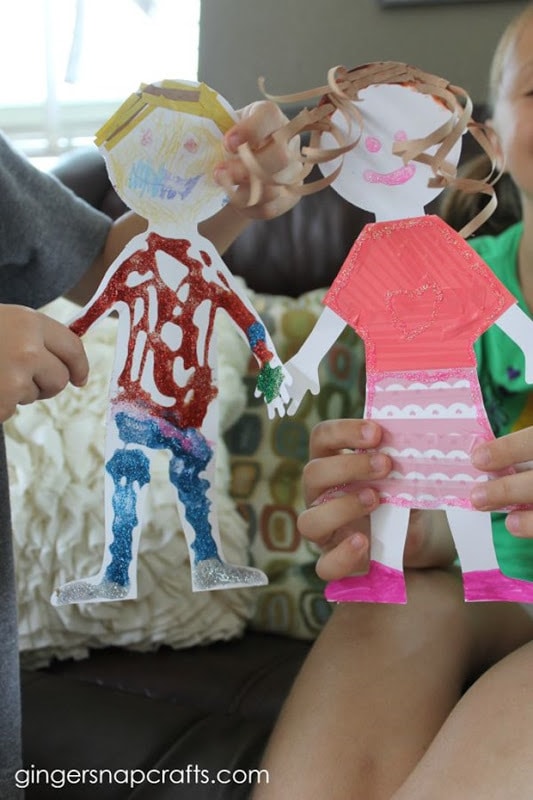 Kid Craft Idea - paper twins