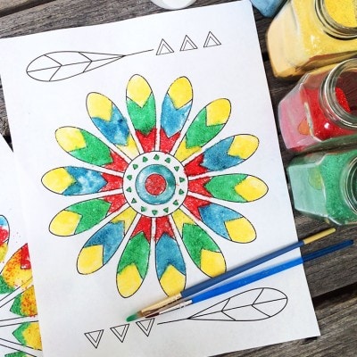 DIY colored sand for sand painting kid crafts