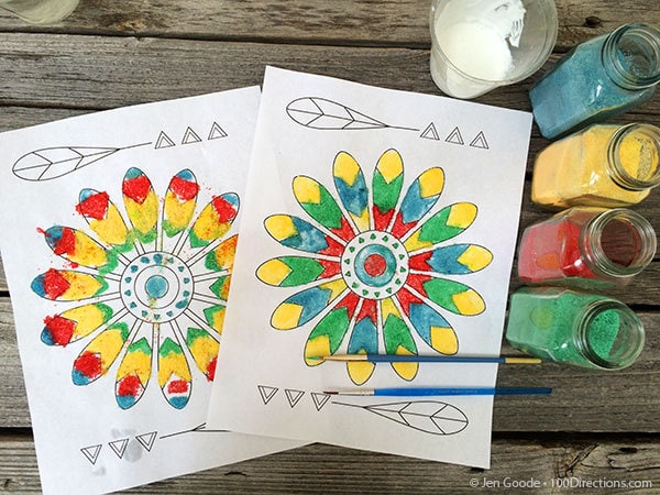 Sand Painting kid craft