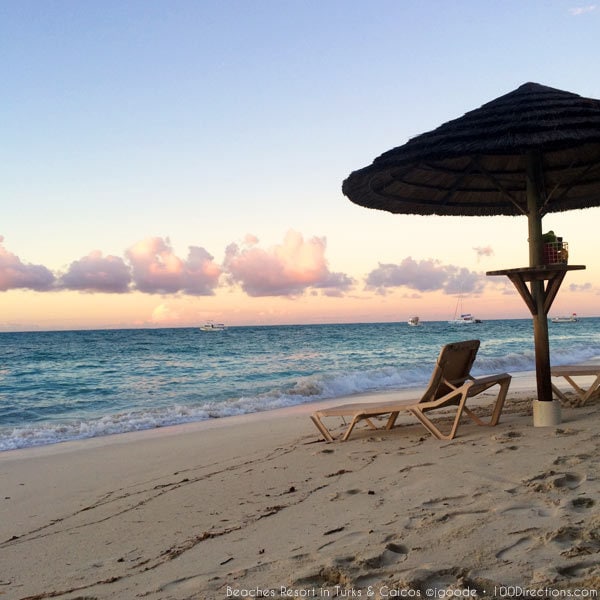 Relax on the beach at Beaches Resort in Turks & Caicos