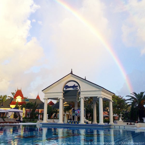 My view during early morning water aerobics at Beaches Resort in Turks & Caicos