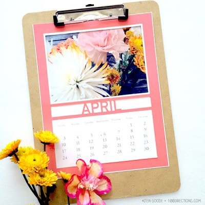 April SVG Calendar by Jen Goode