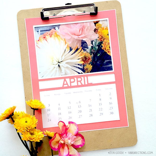 April SVG Calendar by Jen Goode