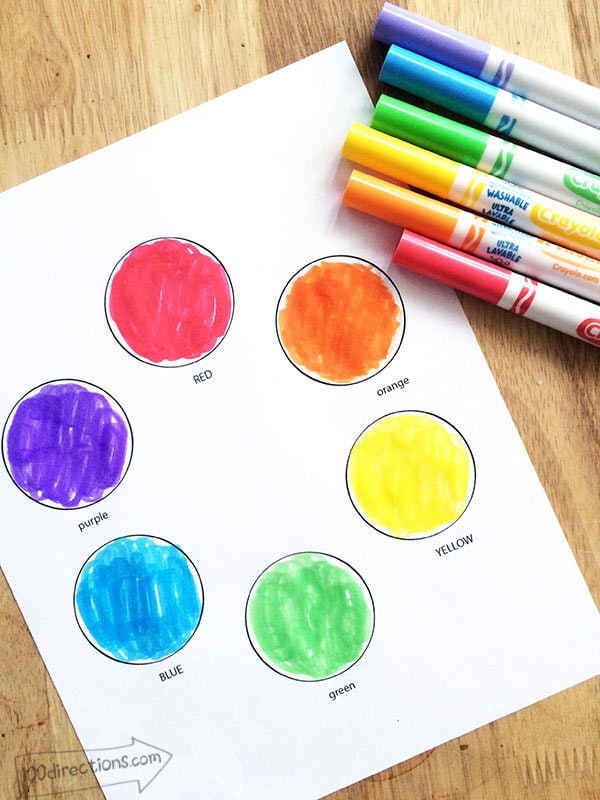 Explore the color wheel with a free printable worksheet from Jen Goode