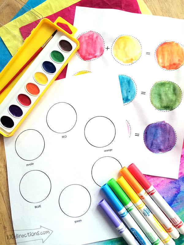 Color wheel printables for kids by Jen Goode