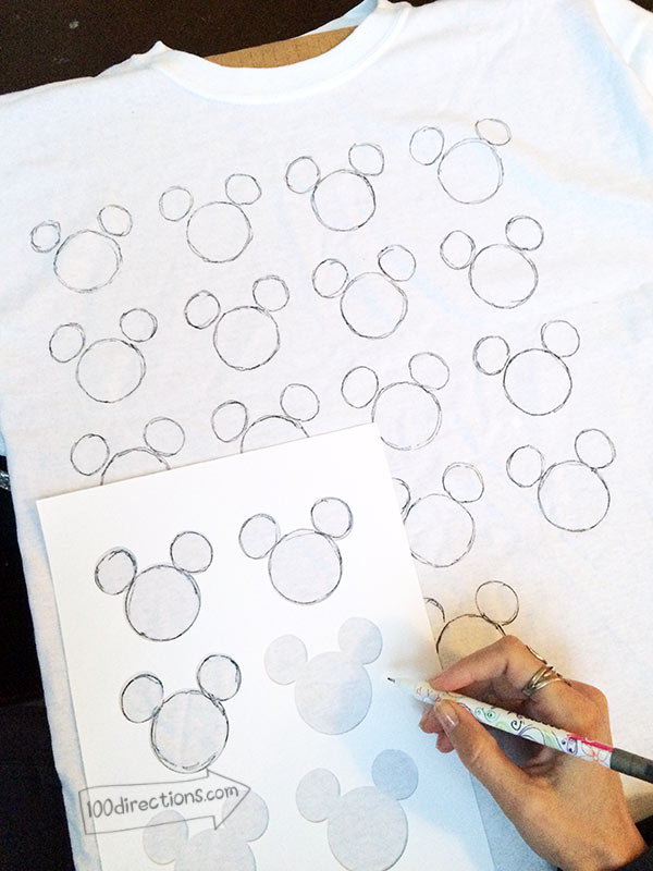 Hidden Mickey t-shirt template