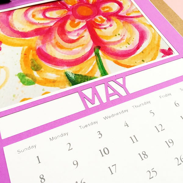 May SVG Calendar detail - designed by Jen Goode