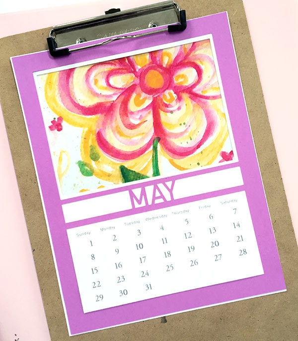 May SVG calendar designed by Jen Goode